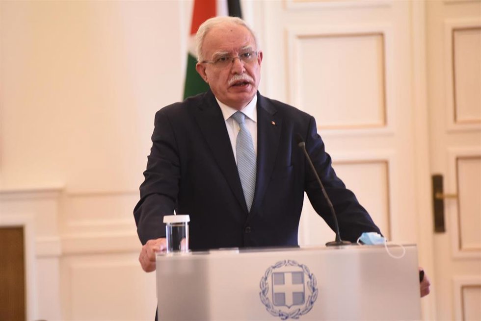 Archivo - El ministro de Exteriores palestino, Riad al Maliki