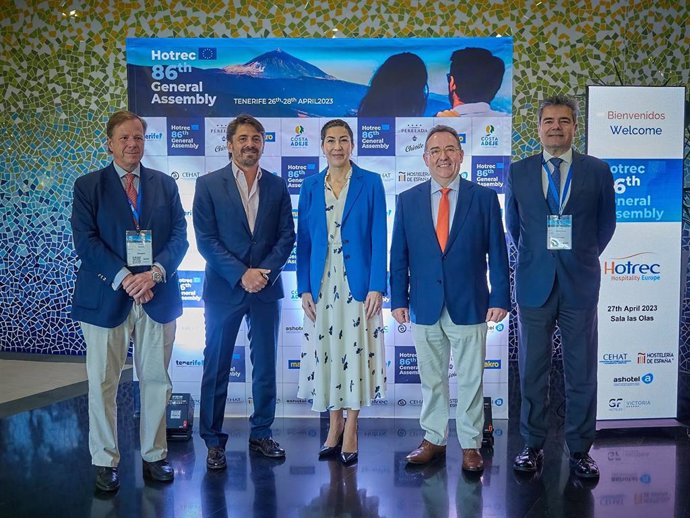 La secretaria de Estado de Turismo, Rosana Morillo, en la inauguración de la asamblea general de la Hotrec