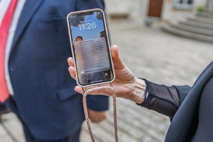 Prueba de avisos de emergencias al móvil.