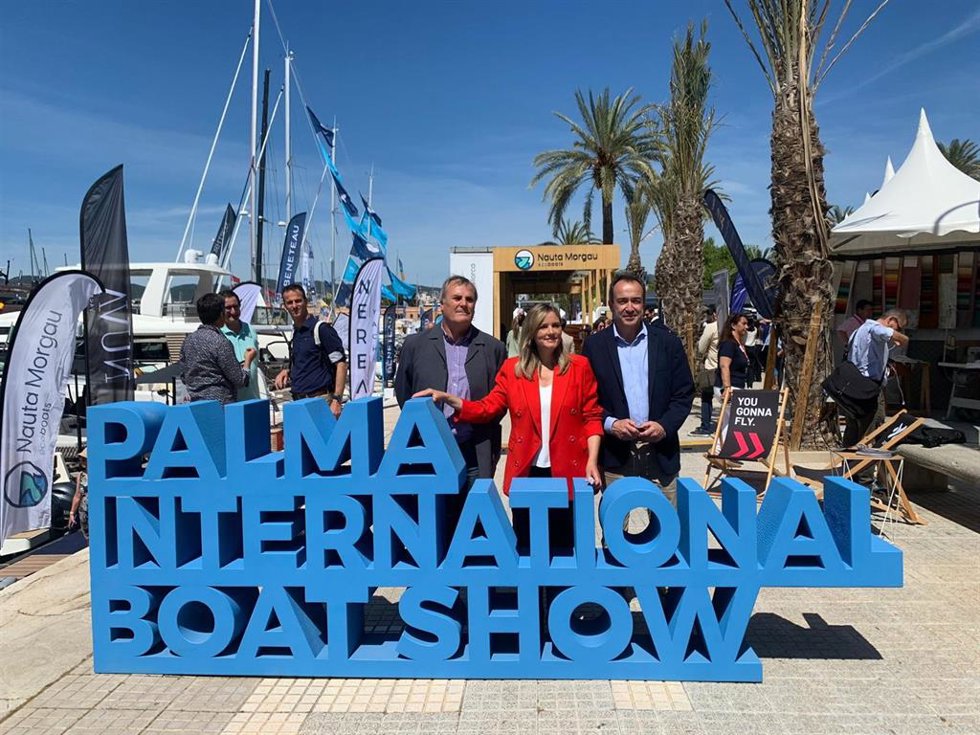 La portavoz nacional de Ciudadanos, coordinadora de CS Baleares, y candidata al Govern, Patricia Guasp, durante su intervención en la inauguración de la feria náutica 'Palma International Boat Show'