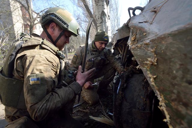 Soldados ucranianos en Bajmut (imagen de archivo).