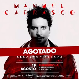 Entradas agotadas para el concierto de Manuel Carrasco en Marenostrum Fuengirola.