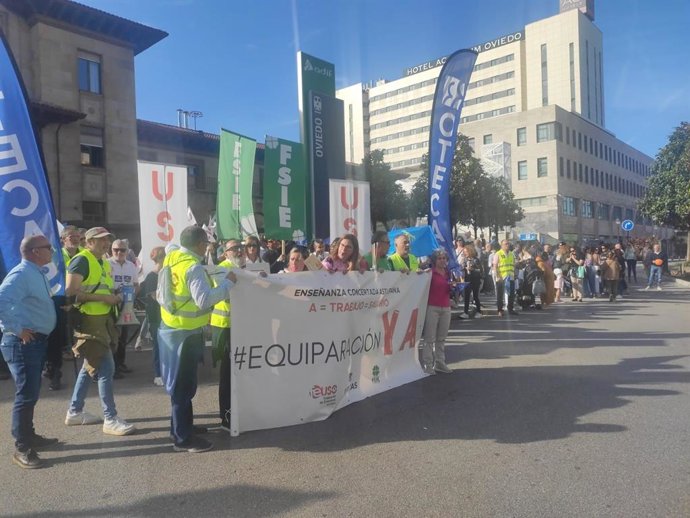 Manifestación de profesores de la enseñanza concertada