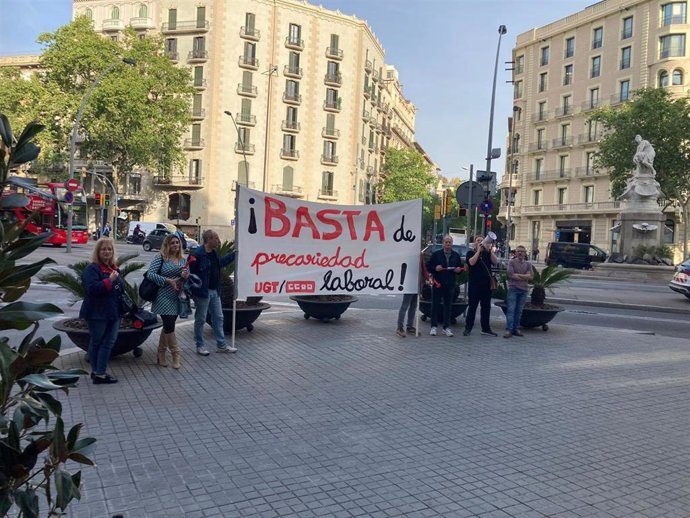 Protesta de los trabajadores del Hotel Palace de Barcelona