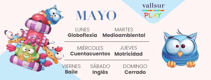 Programación de mayo en la ludoteca de Vallsur