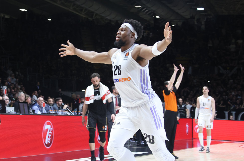 Guerschon Yabusele (Real Madrid) during the Turkish Airlines EuroLeague basketball match between Segafredo Virtus Bologna and Real Madrid on March 24, 2023 at Segafredo Arena in Bologna, Italy - Photo Michele Nucci / LiveMedia / DPPI