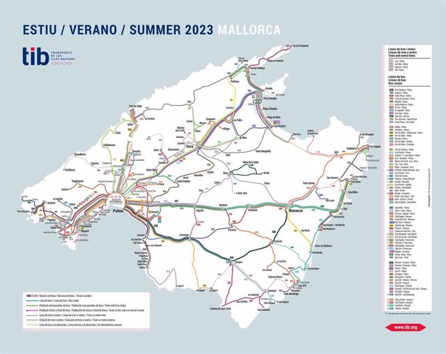 Archivo - Mapa de rutas del TIB