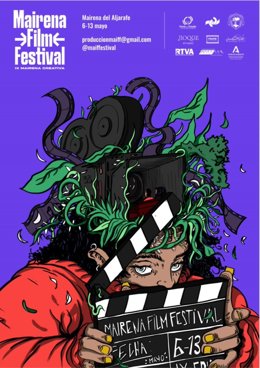 Cartel del Mairena Film Festival (Maiff) organizado por el Ayuntamiento de Mairena del Aljarafe (Sevilla).