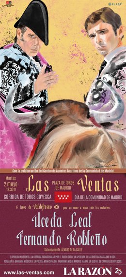 Cartel de la tradicional corrida Goyesca con motivo del 2 de Mayo