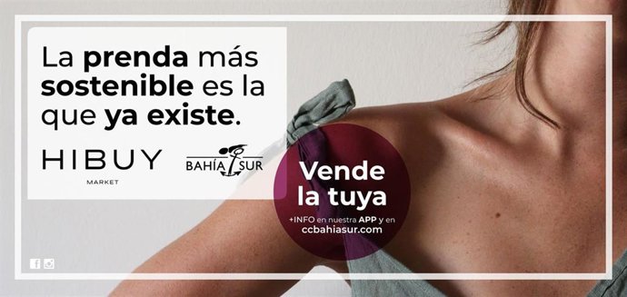Imagen del cartel del Pop Up de moda de segunda mano de Bahía Sur y Hibuy Market.