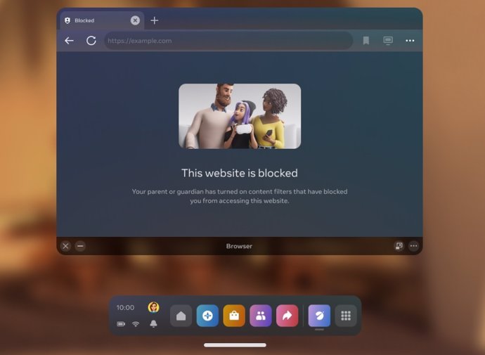 Filtro de supervisión parental que introduce la actualización v53 de Meta Quest