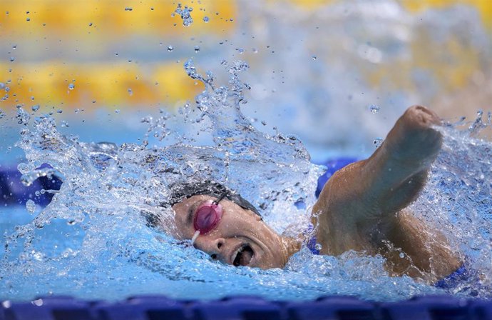 Archivo - La nadadora española Sarai Gascón durante los Juegos Paralímpicos de Tokio