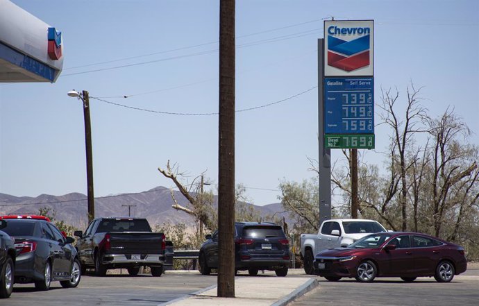 Archivo - Gasolinera Chevron en California.