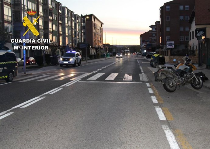 Sucesos.- Localizado el motorista que provocó un accidente y se dio a la fuga en Belorado (Burgos)