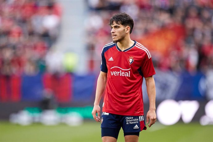 El extremo marroquí del CA Osasuna Ez Abde durante un partido