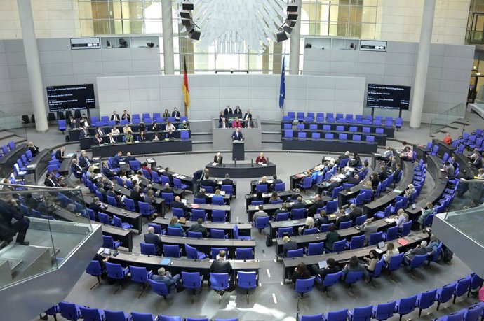 Sesión en el Budestag, la Cámara Baja del Parlamento de Alemania