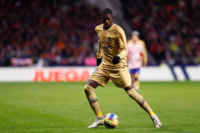 Archivo - Ousmane Dembele of FC Barcelona in action during the spanish league, La Liga Santander, football match played between Atletico de Madrid and FC Barcelona at Civitas Metropolitano stadium on January 08, 2023, in Madrid, Spain.