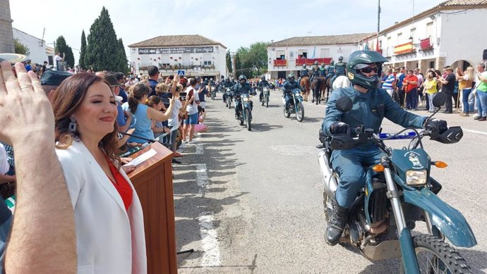 Madueño supervisa el dispositvo de Guardia Civil con motivo de la Romería de la Virgen de la Cabeza