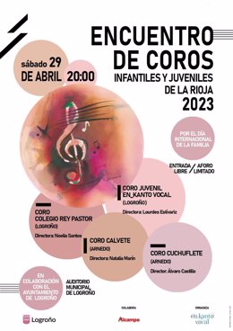 El Auditorio Municipal de Logroño acoge mañana sábado el Encuentro de coros infantiles y juveniles de La Rioja