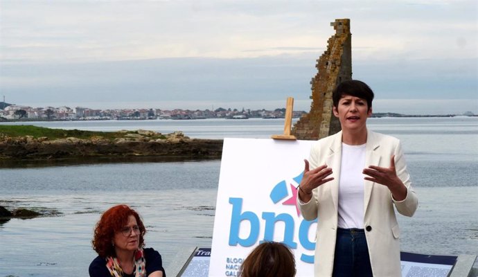La líder del BNG, Ana Pontón, en un acto en Cambados (Pontevedra)