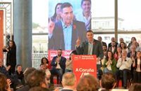 Sánchez arropa a Inés Rey en A Coruña y avisa: "Salimos a ganar y vamos a ser primera fuerza, también en Galicia"