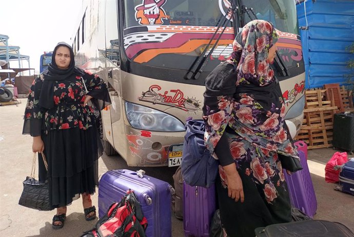 Desplazados en Egipto en el marco de los combates en Sudán