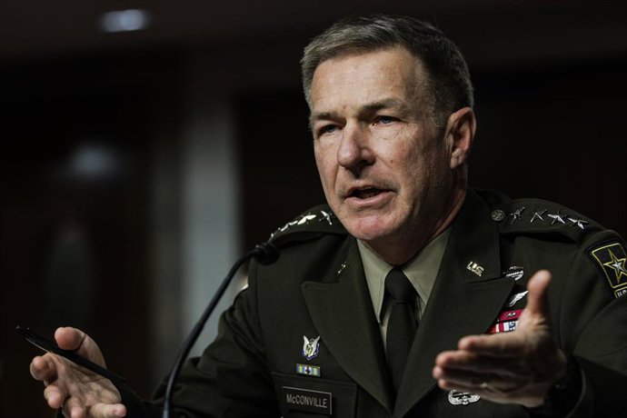 Archivo - El jefe del Estado Mayor de Estados Unidos, James McConville