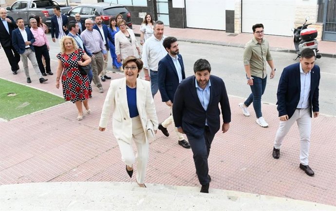 El presidente del Partido Popular de la Región de Murcia, Fernando López Miras, en la presentación de la candidata del PP al Ayuntamiento de Las Torres de Cotillas