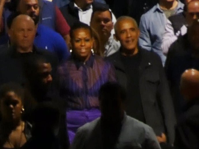 MICHELLE OBAMA Y SU MARIDO, BARACK OBAMA TRAS EL CONCIERTO DE BRUCE SPRINGSTEEN