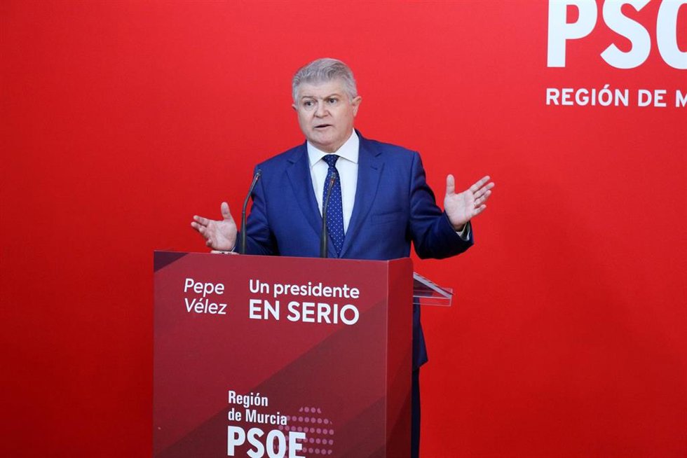 Archivo - El secretario general del PSRM y candidato a la presidencia de la Comunidad Autónoma, Pepe Vélez