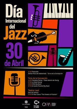 La Laguna se une a las celebraciones del Día Internacional del Jazz con un variado programa de actuaciones musicales previsto para este domingo, 30 de abril, que comenzará a las 16.00 horas
