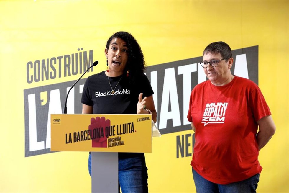 La candidata de la CUP a la alcaldía de Barcelona, Basha Changue, este sábado