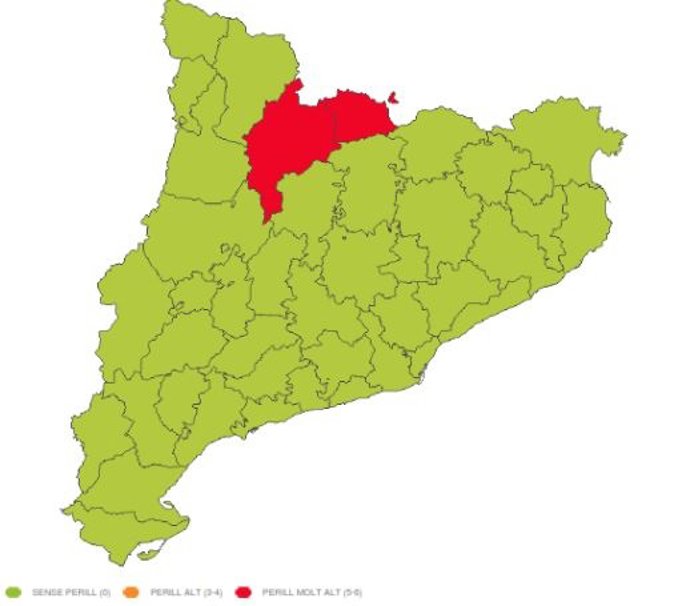 Archivo - Mapa de alerta por tiempo violento