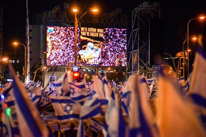 Manifestación contra la reforma judicial en Tel Aviv