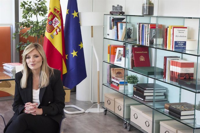 La portavoz nacional de Ciudadanos (Cs), Patricia Guasp, durante una entrevista para Europa Press.
