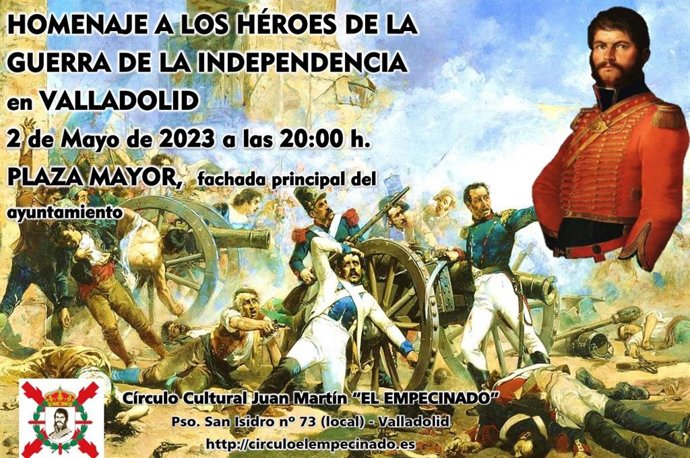 El Círculo 'El Empecinado' homenajea este martes a los héroes vallisoletanos de la Guerra de Independencia