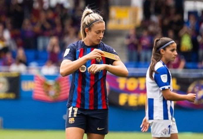 Alexia Putellas, durante un partido del Bara contra el Sporting Huelva.