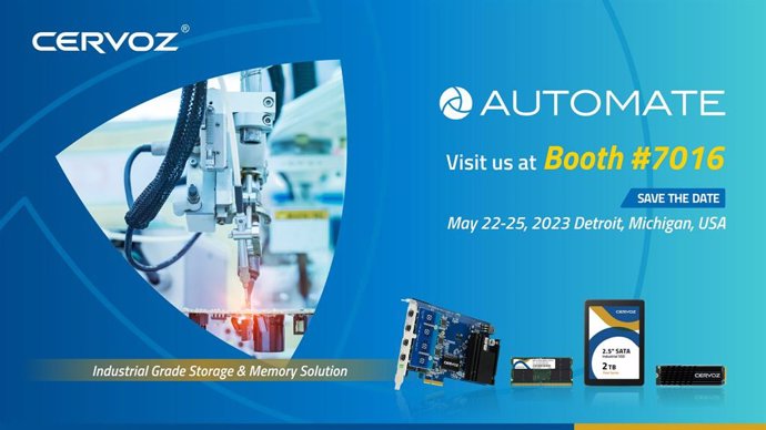 Revolutionize Your Business and Witness the Power of Cutting-Edge Industrial Storage, Memory, and Expansion Solutions at Automate Show 2023 with Cervoz.