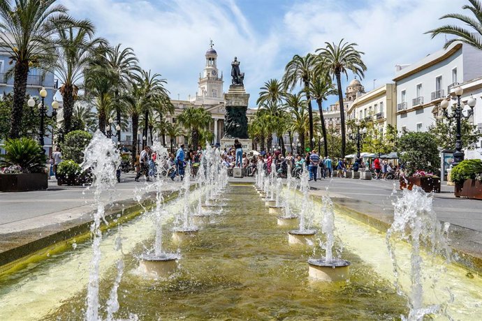 Fuente de la plaza San Juan de Dios en Cádiz.