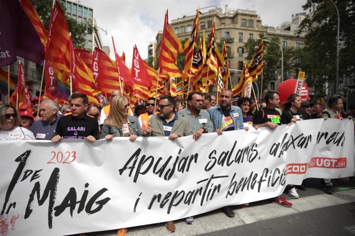 Primera línea de la manifestación