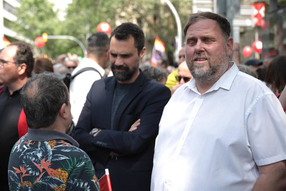 Torren y Junqueras en la manifetstación