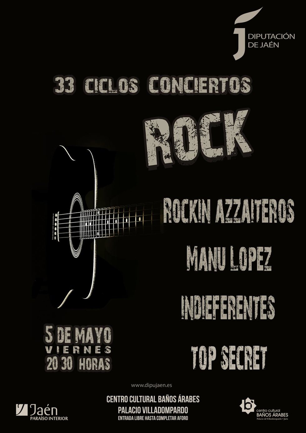 Cartel de los 33 Ciclos de Conciertos de Rock