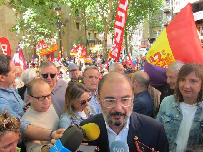 El presidente de Aragón y candidato del PSOE a reeditar el cargo, Javier Lambán.
