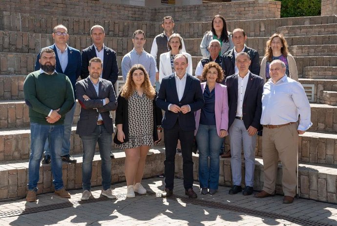 El presidente de UPN, Javier Esparza, en la presentación de las candidaturas de la Ribera