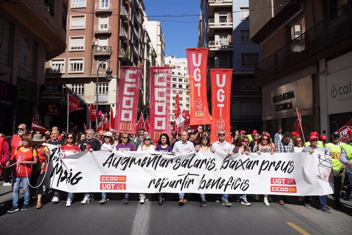 Manifestación del 1 de Mayo en Valncia