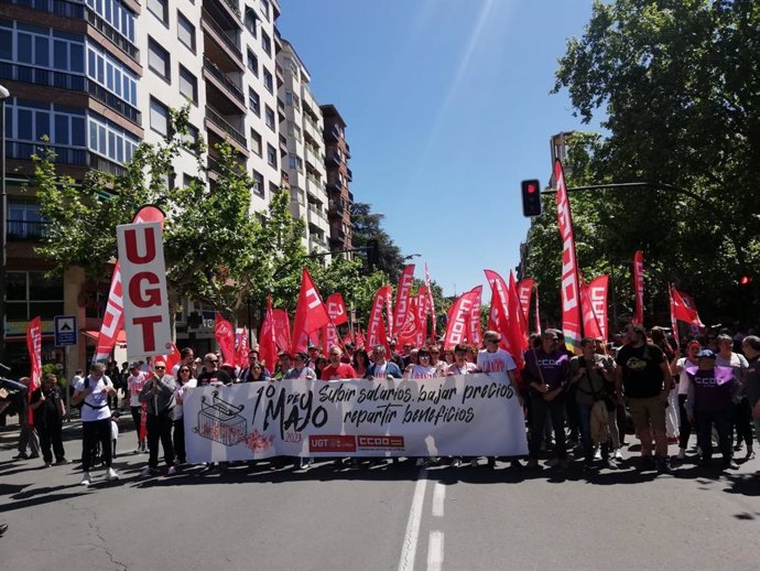 Manifestación del 1 de Mayo en Logroño en 2023