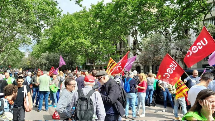 Manifestants convocats per la Usoc aquest dilluns Primer de Maig