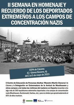 Caretl de la II Semana en Homenaje y Recuerdo de los Deportados Extremeños a los Campos de Concentración Nazis