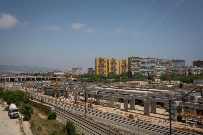 Archivo - Vista general de las obras de la estación de La Sagrera, a 23 de mayo de 2022, en Barcelona, Cataluña (España). La ministra de Transportes ha visitado la estación intermodal de La Sagrera para supervisar el avance del proyecto de esta, que alb