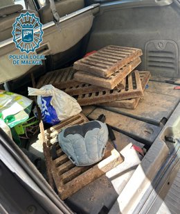 Rejillas de hierro de alcantarillado